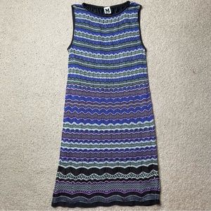 Missoni Purple & Green Knit Sheath Dress